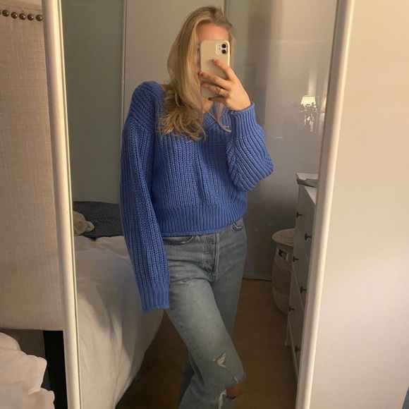 Blue Cable-knit Sweater - Picture 5 of 8